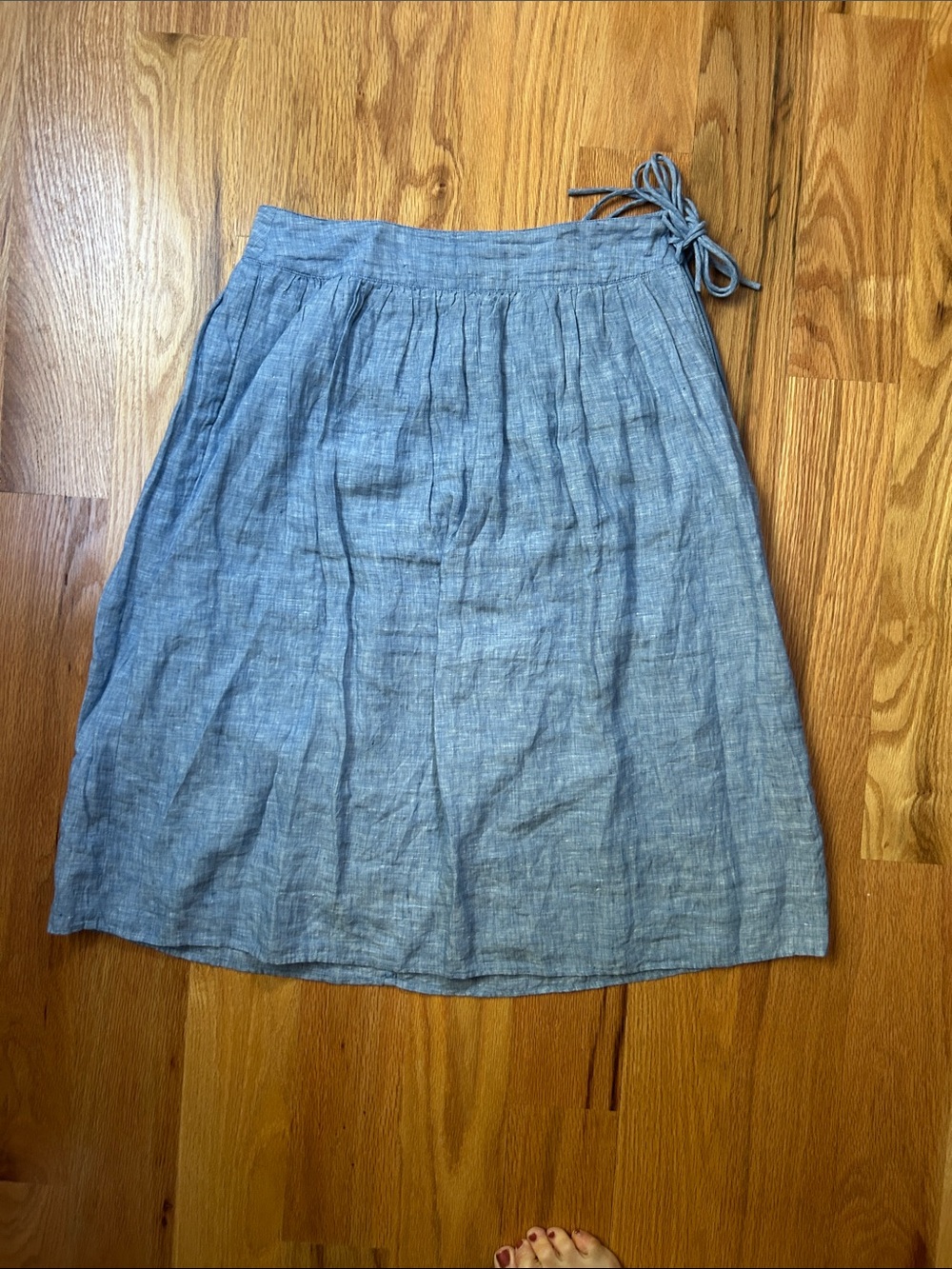 J Crew Light Blue Linen Skirt